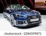 Small photo of Audi RS5 Coupe car showcased at the 87th Geneva International Motor Show. Switzerland - March 7, 2017.