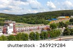 Small photo of SPA, BELGIUM - AUG 5: Control tower of the Spa-Francorchamps circuit on Aug 5, 2014 in Spa, Belgium. The circuit is one of the most challenging race tracks, mainly due to its hilly and twisty nature.