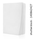Blank White Book Isolated On...