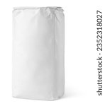 Blank white paper bag package...