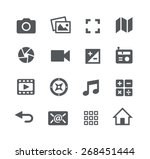 media icons    apps interface | Shutterstock .eps vector #268451444