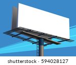 Closeup Illustration Of A Blank Unipole Banner For Outdoor Advertising