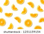 Fruit Pattern Of Orange Slices...