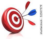 red target with one arrow split ... | Shutterstock . vector #52507579