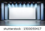 large projection screen on... | Shutterstock .eps vector #1503050417