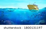 Fishing Boat In The Sea. Large...