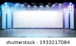 projection screen on the stage. ... | Shutterstock .eps vector #1933217084