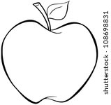 Apple Outline Clipart Free Stock Photo - Public Domain Pictures