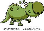 Cute Green Dino Dog Cartoon...