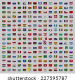illustrated drawing of flags on ... | Shutterstock . vector #227595787
