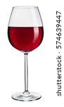 Red Wine Glass Isolated On...