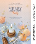 christmas and new year poster.... | Shutterstock .eps vector #1804397614
