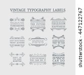 vintage headline calligraphic... | Shutterstock .eps vector #447122767