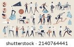 business people set with... | Shutterstock .eps vector #2140764441