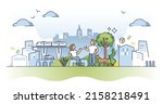 urban ecology and human... | Shutterstock .eps vector #2158218491