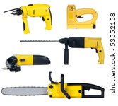 Power Tools Set Isolated On A...