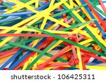 Multicolor Nylon Cable Ties on White Background