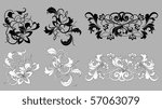 monochrome flower patterns in... | Shutterstock .eps vector #57063079
