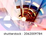 Abstract Colorful Spiral Tunnel ...