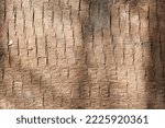 Small photo of Uncolored grungy wooden board with cracks, close up background photo texture
