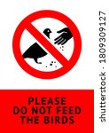 do not feed birds  modern... | Shutterstock .eps vector #1809309127