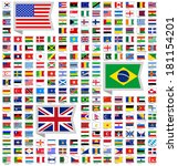 219 flags of world  flat vector ... | Shutterstock .eps vector #181154201