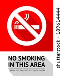 Label No Smoking Sticker  Flat...