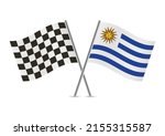 checkered  racing  and uruguay... | Shutterstock .eps vector #2155315587
