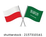poland and saudi arabia crossed ... | Shutterstock .eps vector #2157310161