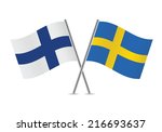 finland and sweden crossed... | Shutterstock .eps vector #216693637