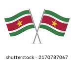 suriname crossed flags.... | Shutterstock .eps vector #2170787067