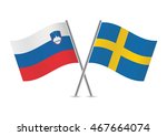 slovenian and swedish flags.... | Shutterstock .eps vector #467664074