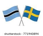 botswana and sweden flags.... | Shutterstock .eps vector #771940894