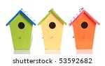 Colorful Bird Houses Isolated...