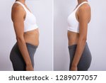 Before And After Concept Showing Fat To Slim Woman