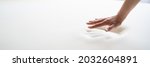 hand testing orthopedic memory... | Shutterstock . vector #2032604891
