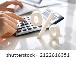 Percentage Sign And Discount Rate. Accountant VAT Tax Concept
