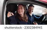 Small photo of Carpool Ride Share Car Service App. People Inside