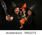 Halloween   family in costumes