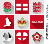 England Flat Icon Set. Set Of...