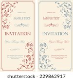 set of antique greeting cards ... | Shutterstock .eps vector #229862917