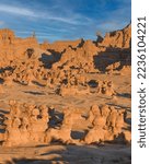 Small photo of Hundreds of hoodoos, known locally at goblins, in Goblin Valley State Park near Hanksville, Utah