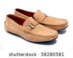 Pair Of Brown Male Loafers Over ...