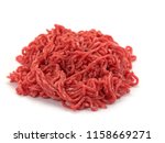 Minced meat on a white background