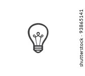 light bulb vector icon | Shutterstock .eps vector #93865141