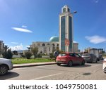Small photo of ORAN, ALGERIA - MAR 19, 2018: Abdelhamid Ben Badis Mosque was inaugurated in Oran, Algeria in 2015. Mosque has become an inescapable reference with its particular architectural style.