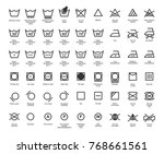laundry vector icons set  full... | Shutterstock .eps vector #768661561