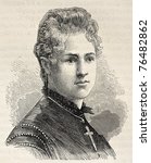 Small photo of Old engraved portrait of princess Frederica of Hanover. Created by Chenu, published on L'Illustration, Journal Universel, Paris, 1868