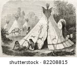 Old Illustration Of A Tepee In...