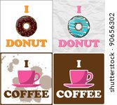 Vector Set Of Coffee Cup And...